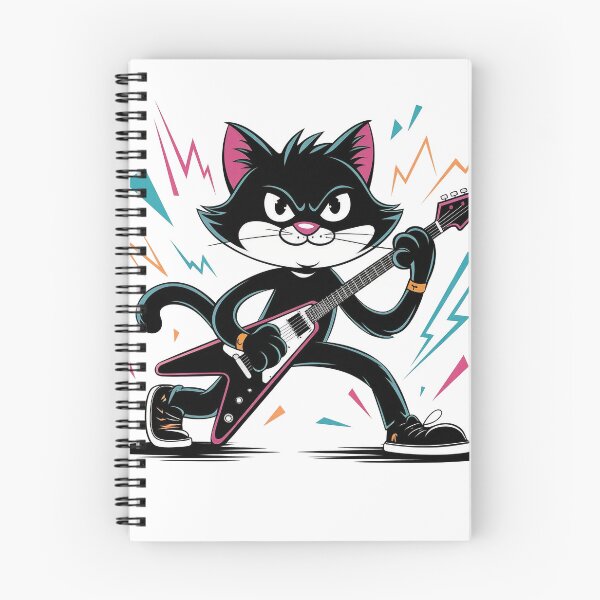 Item preview, Funny Black Cat Guitar Rock and Roll Music Lover Tee designed and sold by boundlessly2art.