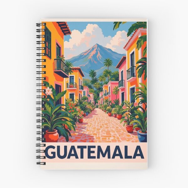 Item preview, Antigua Guatemala travel poster print stickets designed and sold by Arctic frame studio.