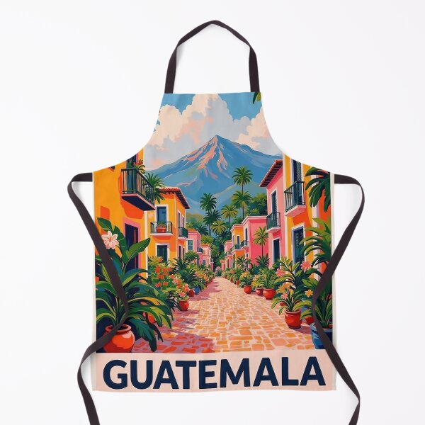 Item preview, Antigua Guatemala travel poster print stickets designed and sold by Arctic frame studio.