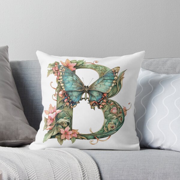 Item preview, Botanical Butterfly Letter B: Nature’s Elegance designed and sold by FlyingDreamsArt.