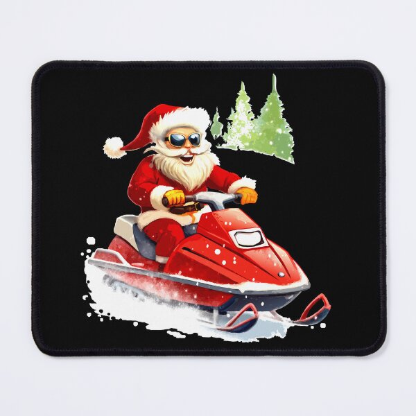 Item preview, Santa Rides a Snowmobile in the Arctic Desert designed and sold by VikArtStudio.