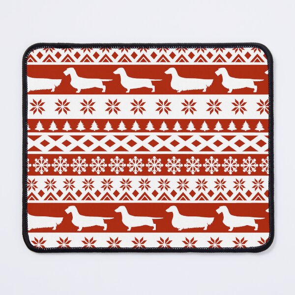Item preview, Dachshund Ugly Christmas Sweater Pattern Longhair Wirehair Smooth designed and sold by Spinyflowerart.