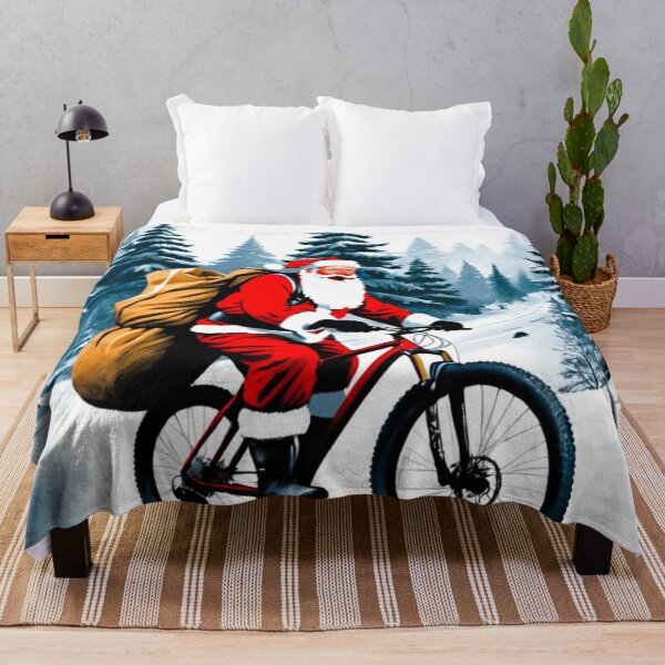 Item preview, Santa Riding His New MTB at Christmas designed and sold by GrizzlyCollective.