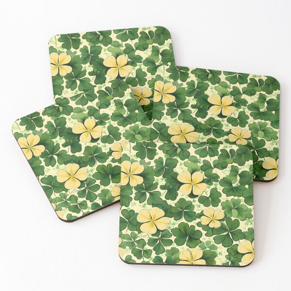 Item preview, Vibrant Clover and Yellow Flower Pattern designed and sold by nshaltiel.