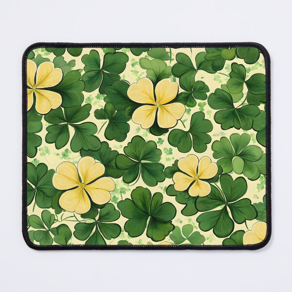 Item preview, Vibrant Clover and Yellow Flower Pattern designed and sold by nshaltiel.