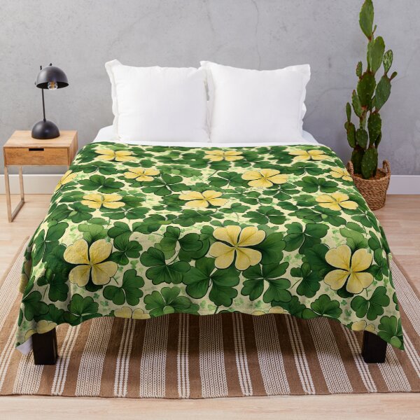 Item preview, Vibrant Clover and Yellow Flower Pattern designed and sold by nshaltiel.