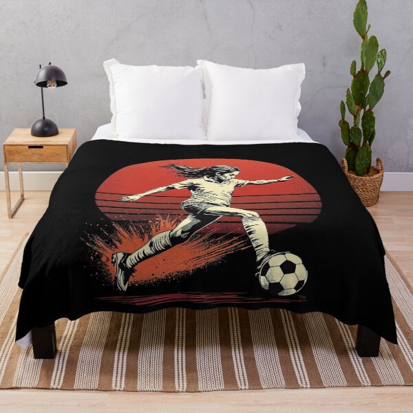 Item preview, Vintage Modern Trendy Girl playing soccer football player designed and sold by SOUFIANE1991.
