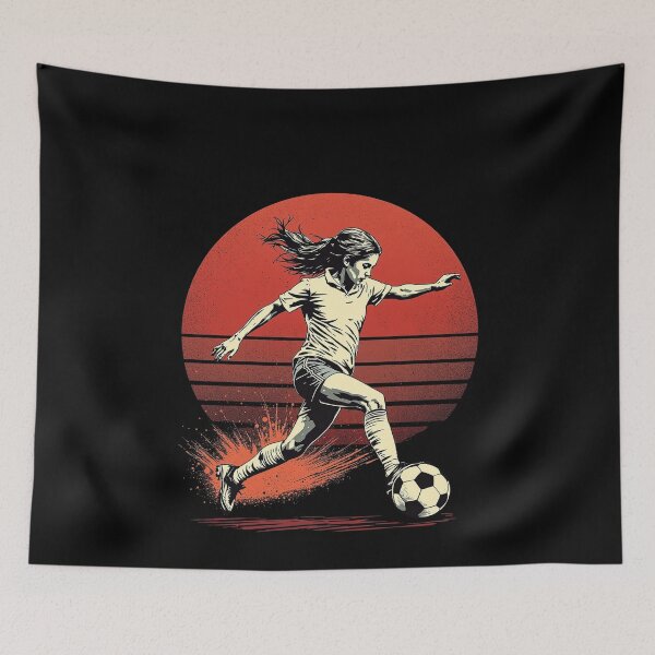 Item preview, Vintage Modern Trendy Girl playing soccer football player  designed and sold by SOUFIANE1991.