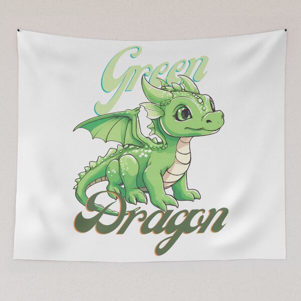Item preview, Cute green dragon, bright, strong and environmentally friendly. designed and sold by Vibes-vintage.