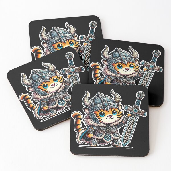 Item preview, Fun and Imposing Kawaii Viking Tiger designed and sold by lAnJefurtifeu.