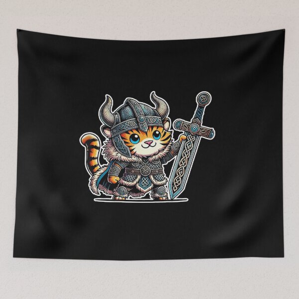 Item preview, Fun and Imposing Kawaii Viking Tiger designed and sold by lAnJefurtifeu.