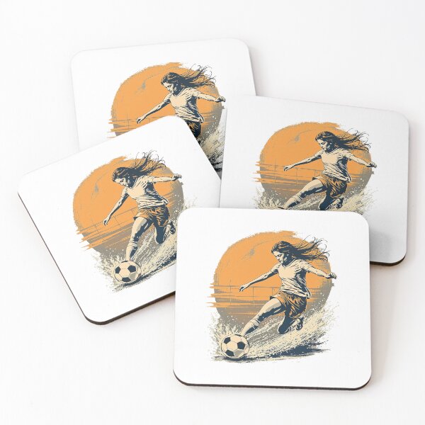 Item preview, Vintage Modern Trendy Girl playing soccer football player  designed and sold by SOUFIANE1991.