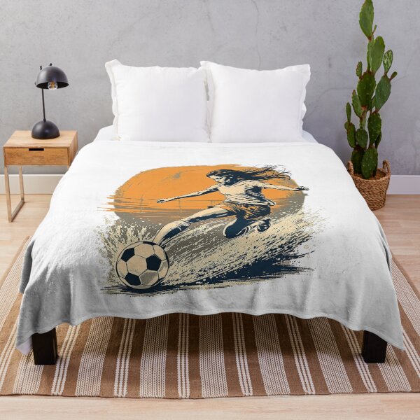 Item preview, Vintage Modern Trendy Girl playing soccer football player designed and sold by SOUFIANE1991.