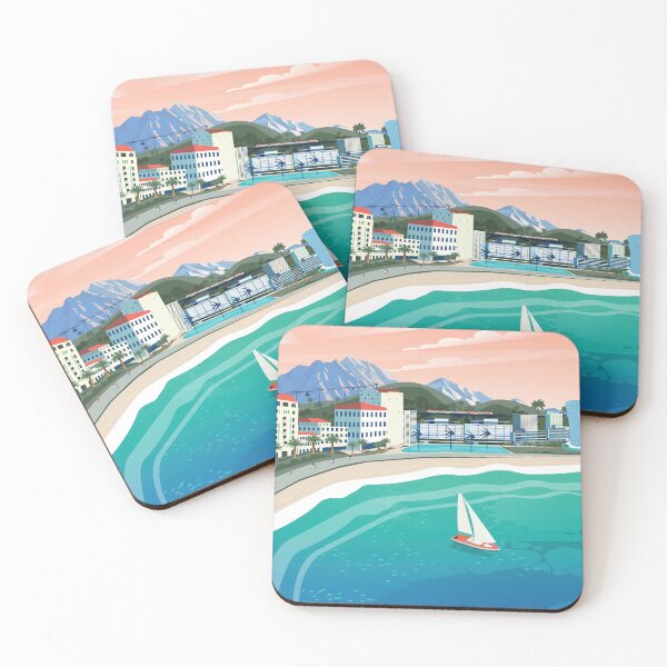 Item preview, Cairns, Australia travel poster, print city beach designed and sold by Arctic frame studio.