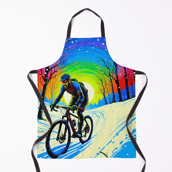 Item preview, Snowy Adventure: Mountain Biker Shreds the Snow designed and sold by GrizzlyCollective.