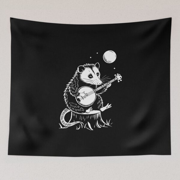 Item preview, Funny Opossum Playing Banjo Shirt - This gift is perfect for lovers of banjos, animals, and quirky humor. designed and sold by ZyziowskyArt.