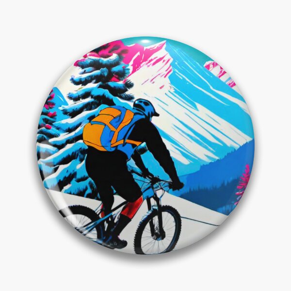 Item preview, Epic Mountain Biking Through Fresh Winter Snow designed and sold by GrizzlyCollective.