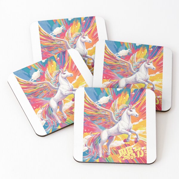 Item preview, Unicorn Soaring Through a Vibrant Sky 一角獣の翼 designed and sold by PrintsByFrank.