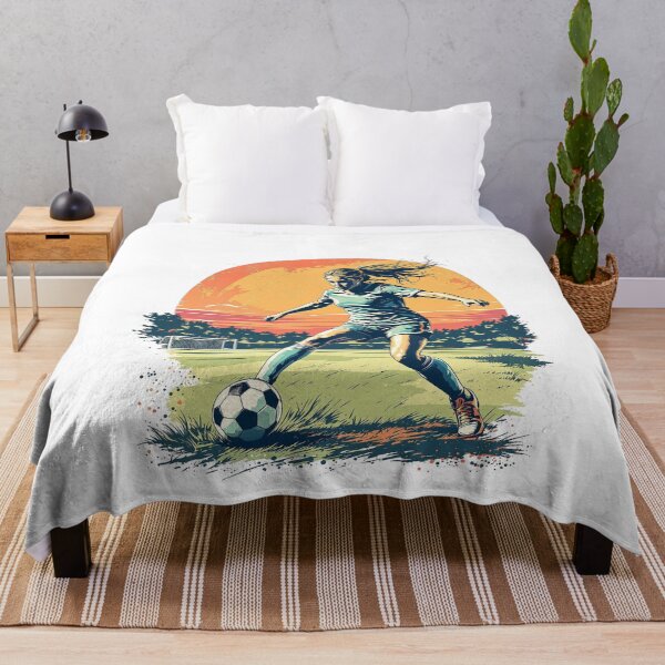 Item preview, Vintage Modern Trendy Girl playing soccer football player designed and sold by SOUFIANE1991.