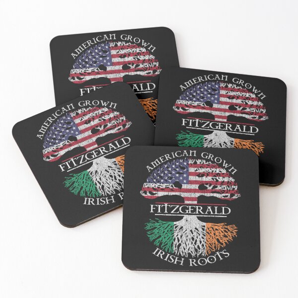 Item preview, FitzGerald surname American grown Irish roots US flag Tricolour Ireland flag vintage designed and sold by 9X FR.