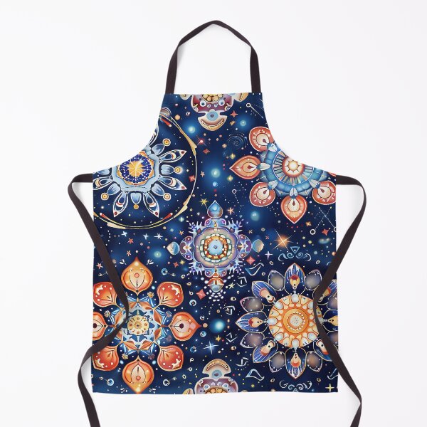 Item preview, Kaleidoscope Fabric Pattern with Celestial Bodies and Constellations. designed and sold by CheerForGoods.