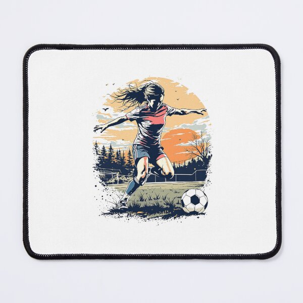 Item preview, Vintage Modern Trendy Girl playing soccer football player  designed and sold by SOUFIANE1991.