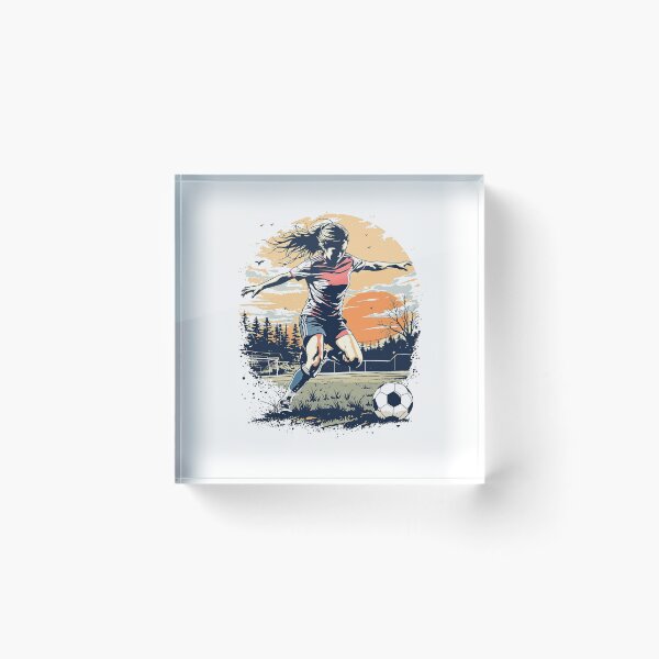 Item preview, Vintage Modern Trendy Girl playing soccer football player  designed and sold by SOUFIANE1991.