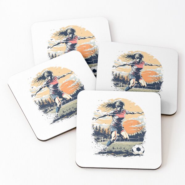 Item preview, Vintage Modern Trendy Girl playing soccer football player  designed and sold by SOUFIANE1991.