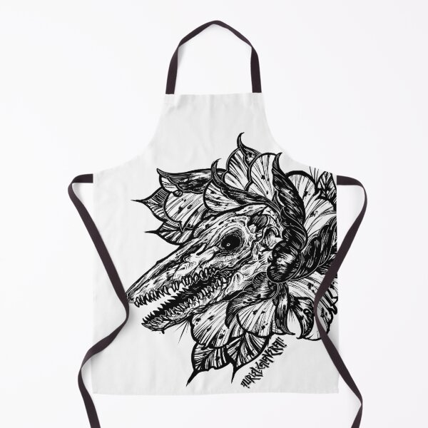 Item preview, mosasaur skull black line art designed and sold by UrielCalavera.