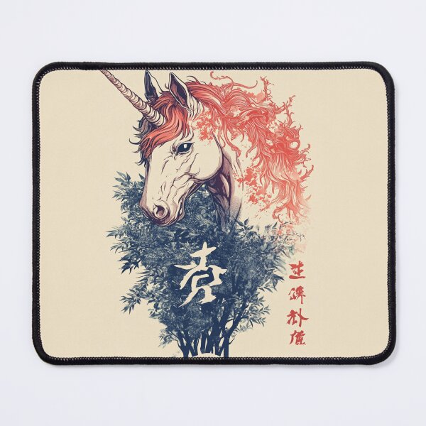 Item preview, Unicorn with Leafy Patterns 森の精霊 designed and sold by PrintsByFrank.