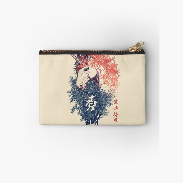 Item preview, Unicorn with Leafy Patterns 森の精霊 designed and sold by PrintsByFrank.