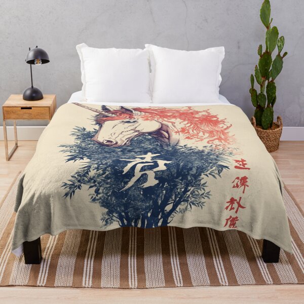 Item preview, Unicorn with Leafy Patterns 森の精霊 designed and sold by PrintsByFrank.
