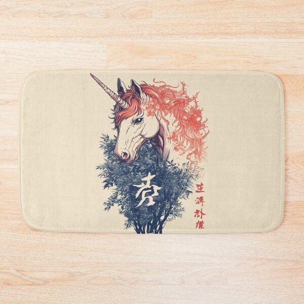 Item preview, Unicorn with Leafy Patterns 森の精霊 designed and sold by PrintsByFrank.