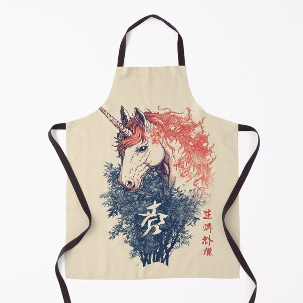 Item preview, Unicorn with Leafy Patterns 森の精霊 designed and sold by PrintsByFrank.