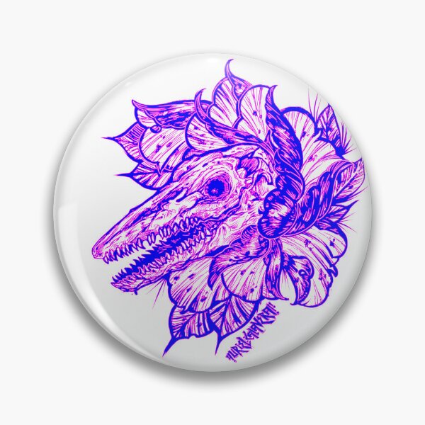 Item preview, neon mosasaur skull designed and sold by UrielCalavera.