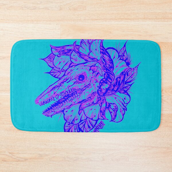 Item preview, neon mosasaur skull designed and sold by UrielCalavera.