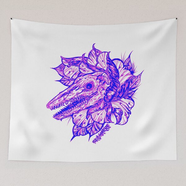 Item preview, neon mosasaur skull designed and sold by UrielCalavera.
