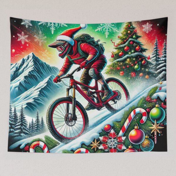 Item preview, Festive MTB Ride with a Stunning View designed and sold by GrizzlyCollective.