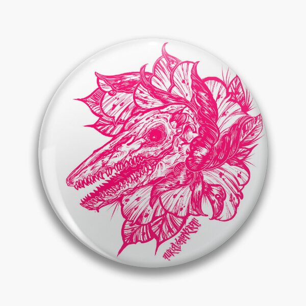 Item preview, pink mosasaur skull designed and sold by UrielCalavera.