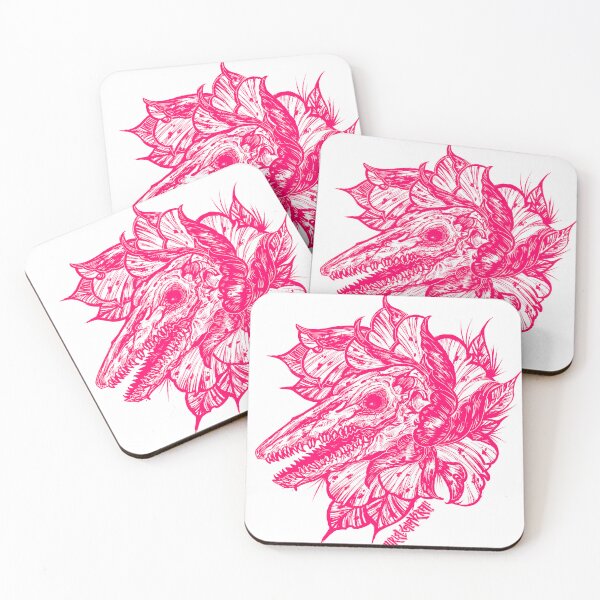 Item preview, pink mosasaur skull designed and sold by UrielCalavera.