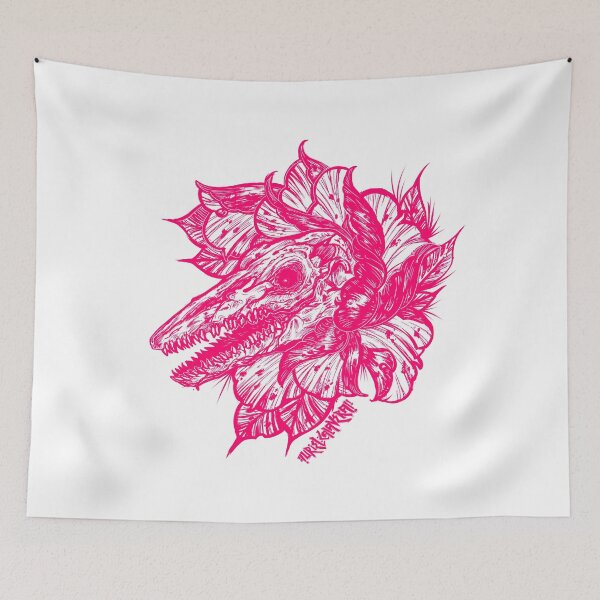 Item preview, pink mosasaur skull designed and sold by UrielCalavera.