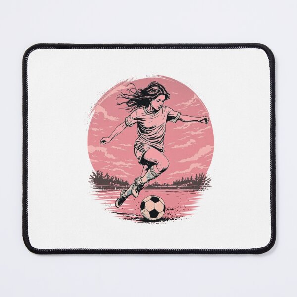 Item preview,  Vintage Modern Trendy Girl playing soccer football player Pink  designed and sold by SOUFIANE1991.