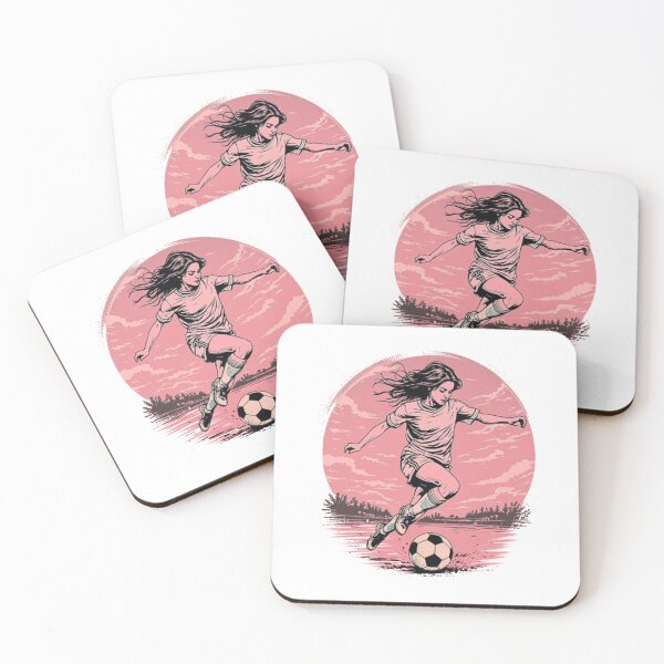 Item preview,  Vintage Modern Trendy Girl playing soccer football player Pink  designed and sold by SOUFIANE1991.
