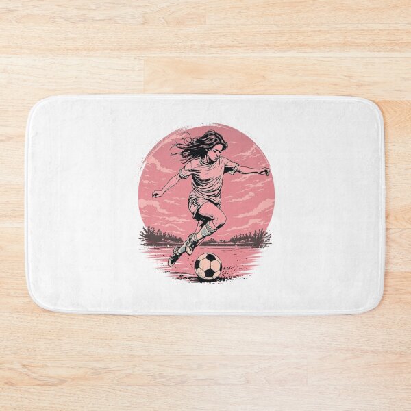 Item preview,  Vintage Modern Trendy Girl playing soccer football player Pink  designed and sold by SOUFIANE1991.