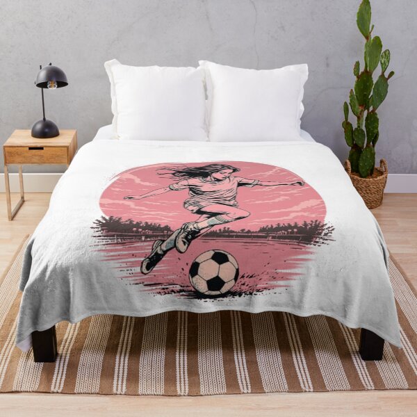 Item preview, Vintage Modern Trendy Girl playing soccer football player Pink designed and sold by SOUFIANE1991.