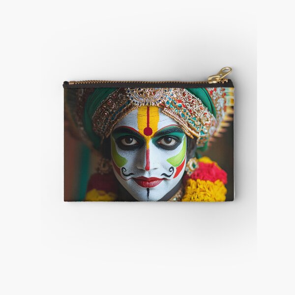 Item preview, Colorful Indian classical dancer with ornate makeup designed and sold by Artessie.
