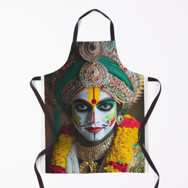 Item preview, Colorful Indian classical dancer with ornate makeup designed and sold by Artessie.