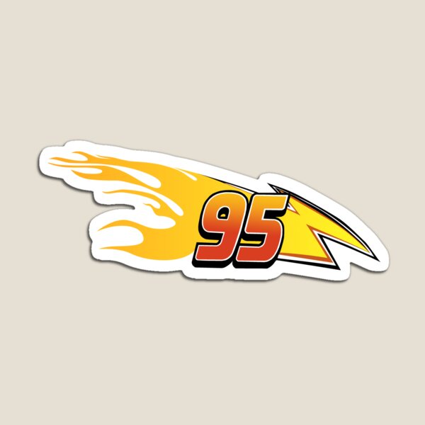 Item preview, Lightning McQueen Team 95 Flames RIGHT SIDE designed and sold by hazelthewriter.
