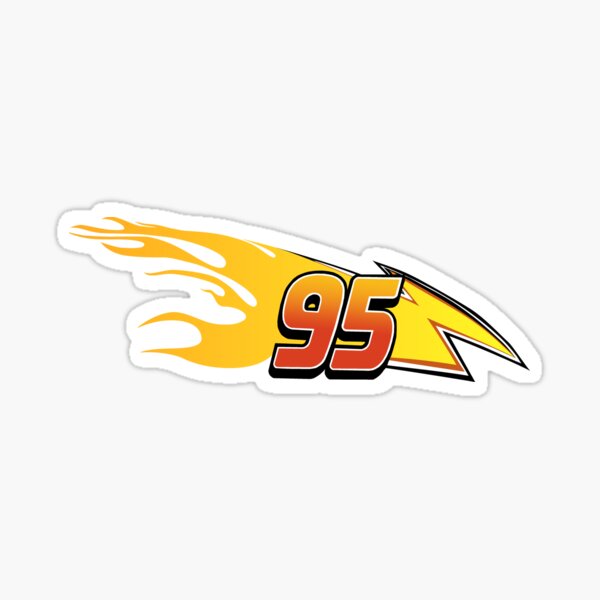 Item preview, Lightning McQueen Team 95 Flames RIGHT SIDE designed and sold by hazelthewriter.