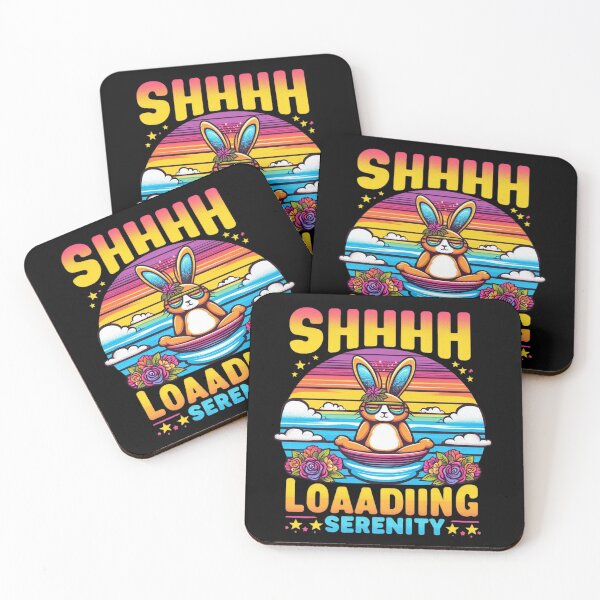 Item preview, Shhhh Loading Serenity bunny meditation designed and sold by Hypnotees.